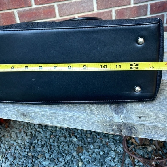 Adrienne Vittadini Hand bag/ Purse Black Signature Fabric - Picture 12 of 13